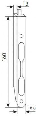 Упор (шпингалет) торцевой (OL 160 BL) чёрный Morelli